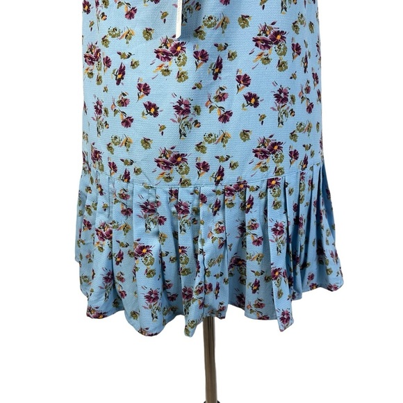 Urban Outfitters Camille Mini Dress S Blue Sleeveless Floral - Picture 9 of 13